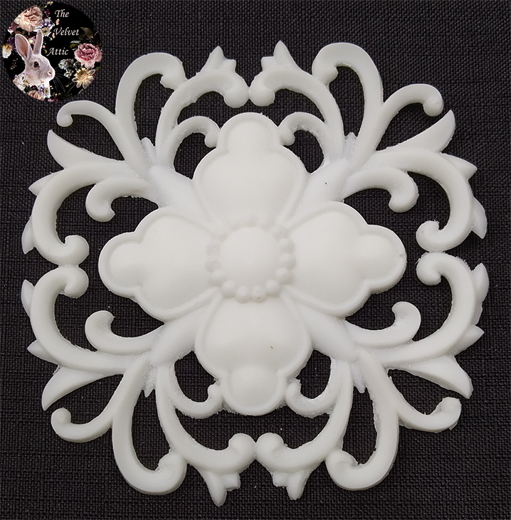 E-D-0007 Central Floral Scroll Rosette