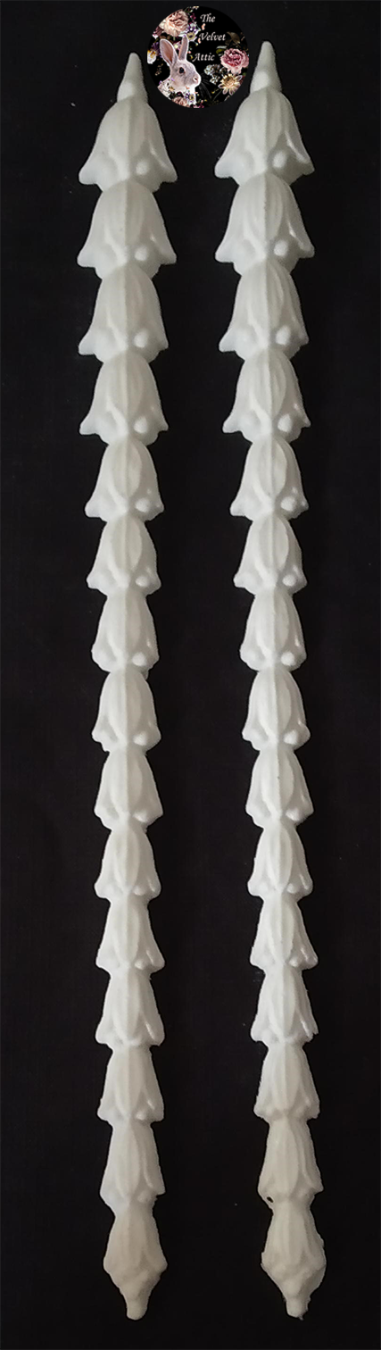 E-DR-0003 Long Floral Bell Drops (2 pce)