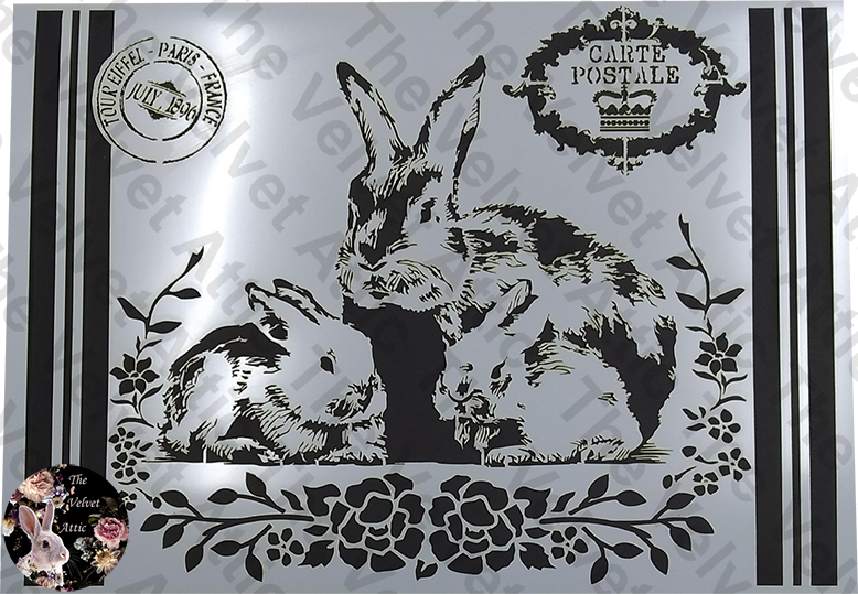 ST-TVA-018 Carte Postale Lapins